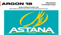 IL TEAM ASTANA ED ARGON18 INSIEME PER I PROSSIMI 3 ANNI